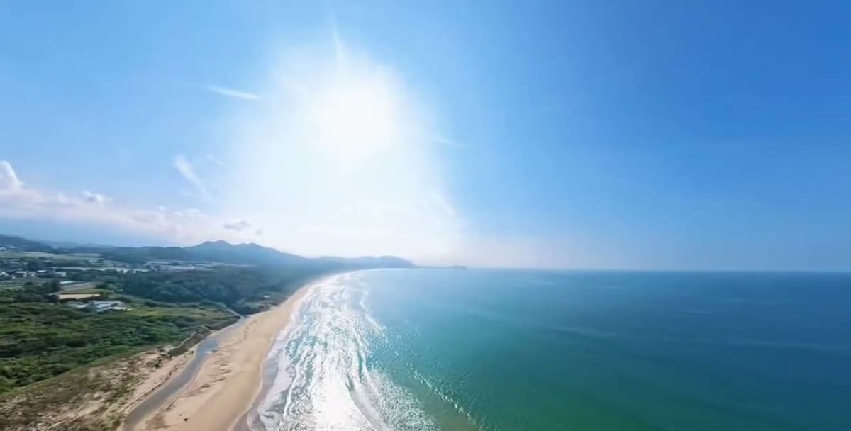 Itoshima's coastline from the air