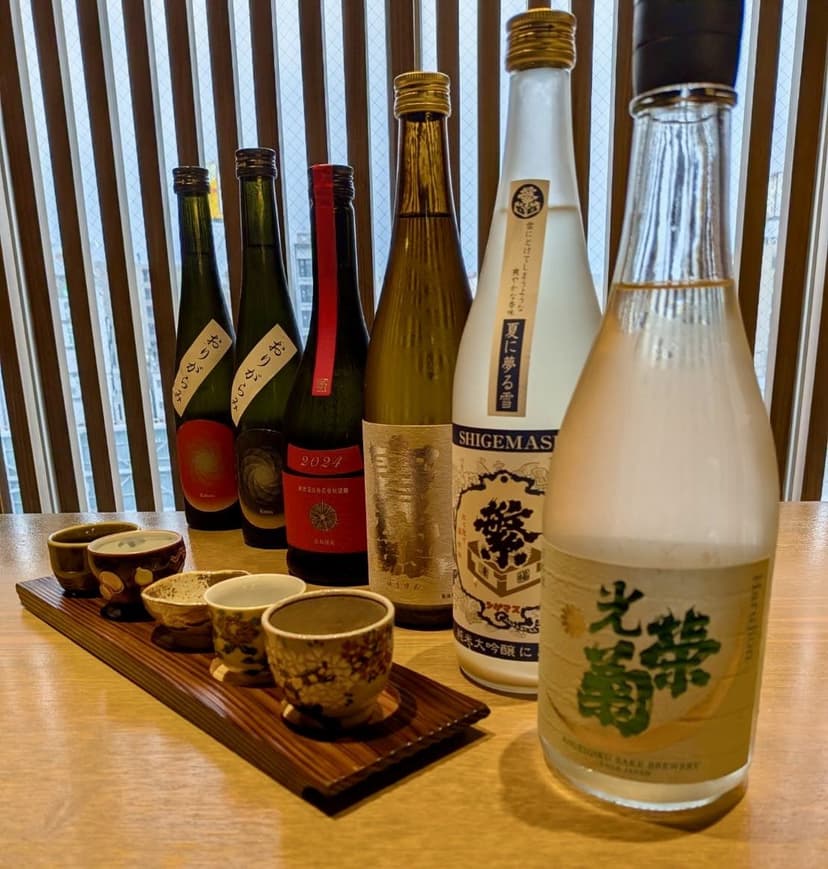 西中洲에서 일본주 테이스팅(전채 3종 포함)